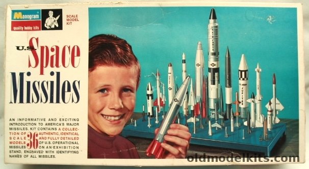 Monogram 1/128 US Space Missiles 2nd Issue- Titan II- Atlas- Minuteman II- Thor- Hound Dog- Corporal- Nike Hercules- Sergeant- Nike Ajax- Poseidon- Honest John- Terrier- La Crosse- ASROC- Rat- Sparrow- Bullpup- Falcon- Redstone- Jupiter- Spartan- Bomarc- Pershing- Talos, PS221-300 plastic model kit